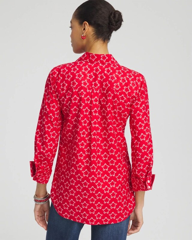 No Iron Stretch Stars Shirt - image 3